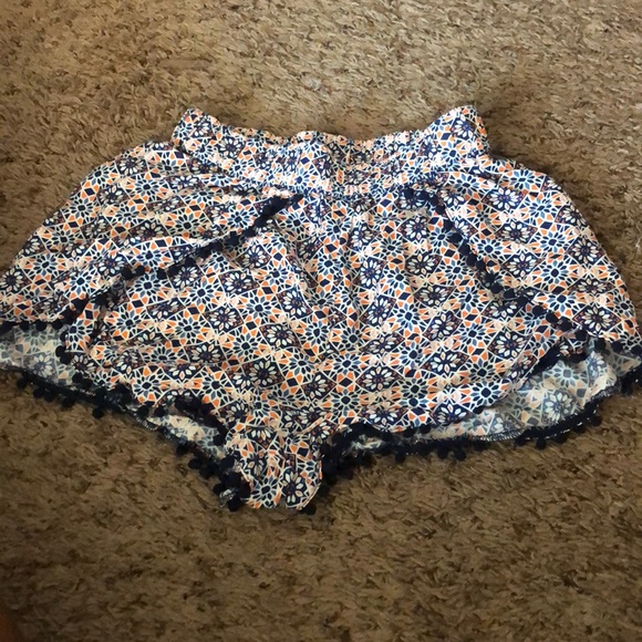 Blue/White/Orange Shorts - Picture 1 of 2